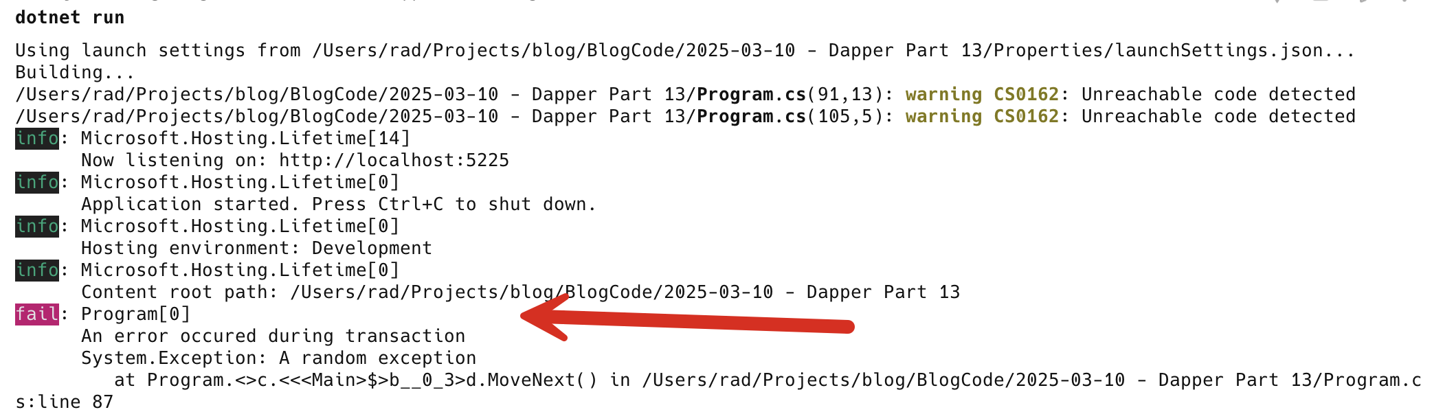 LogException