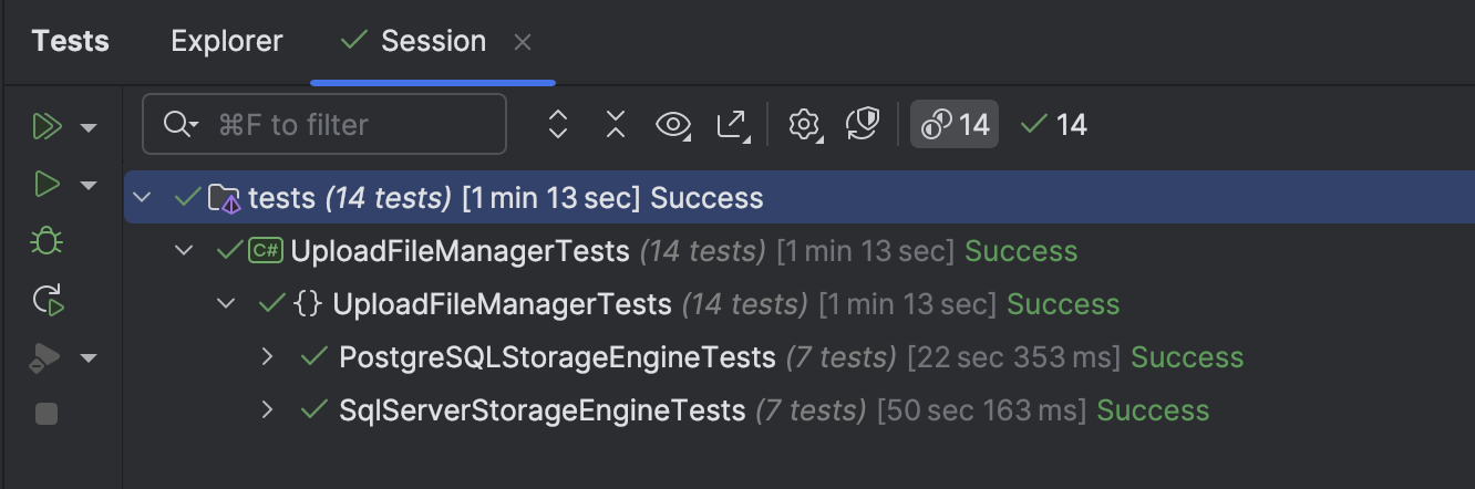 DatabaseTestResults
