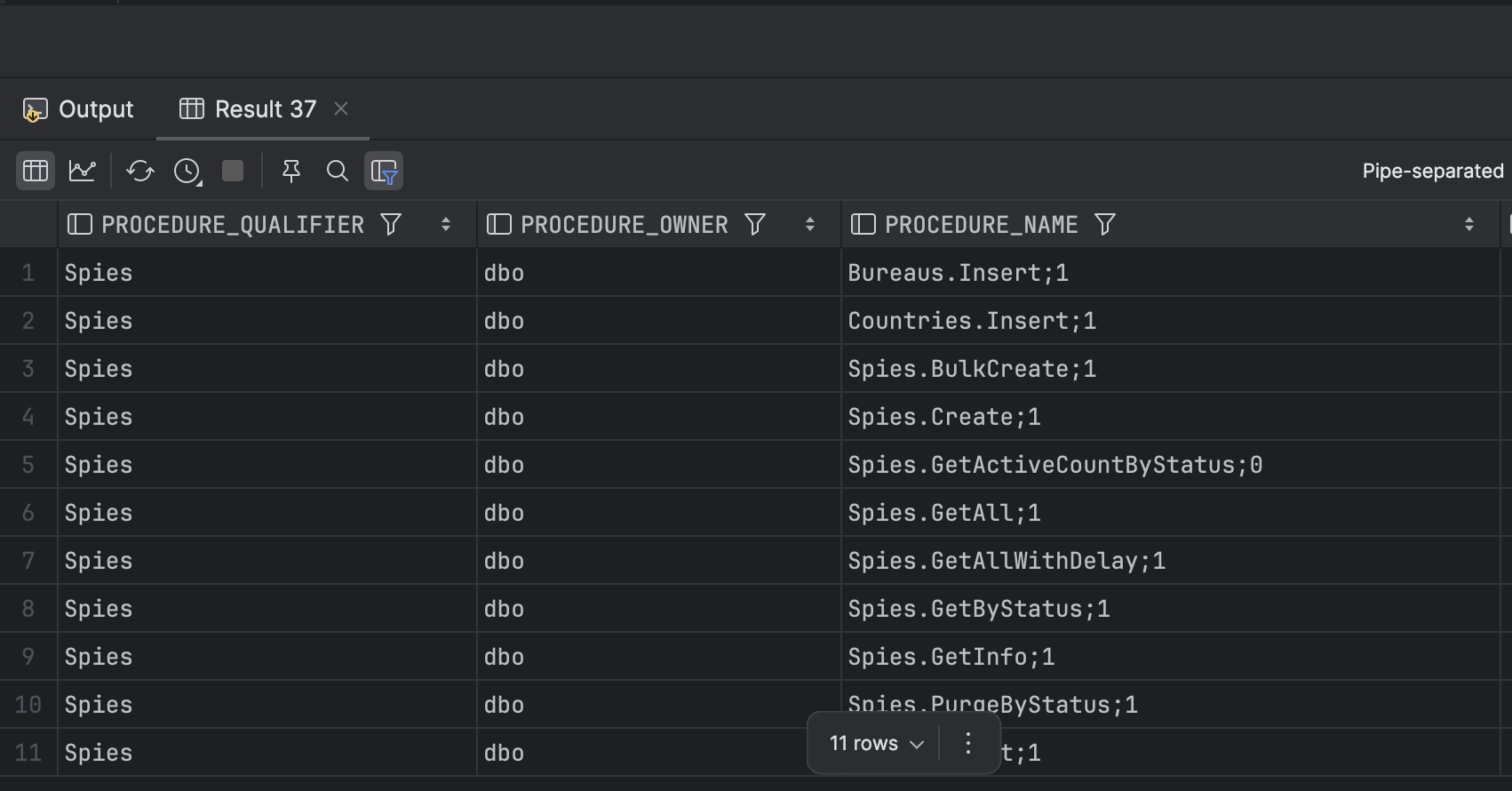 spstoredprocedures