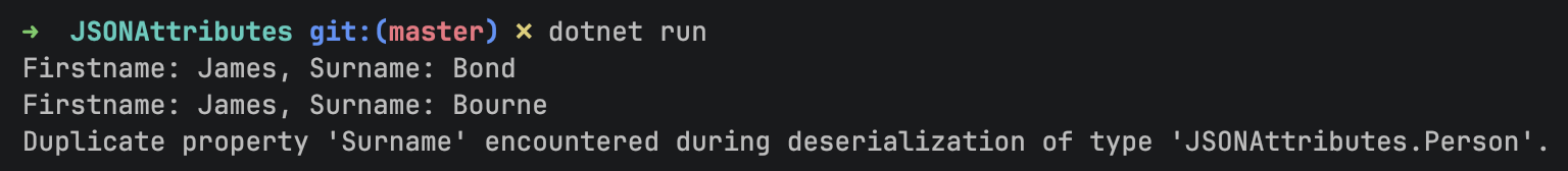 JsonDuplicateRejected