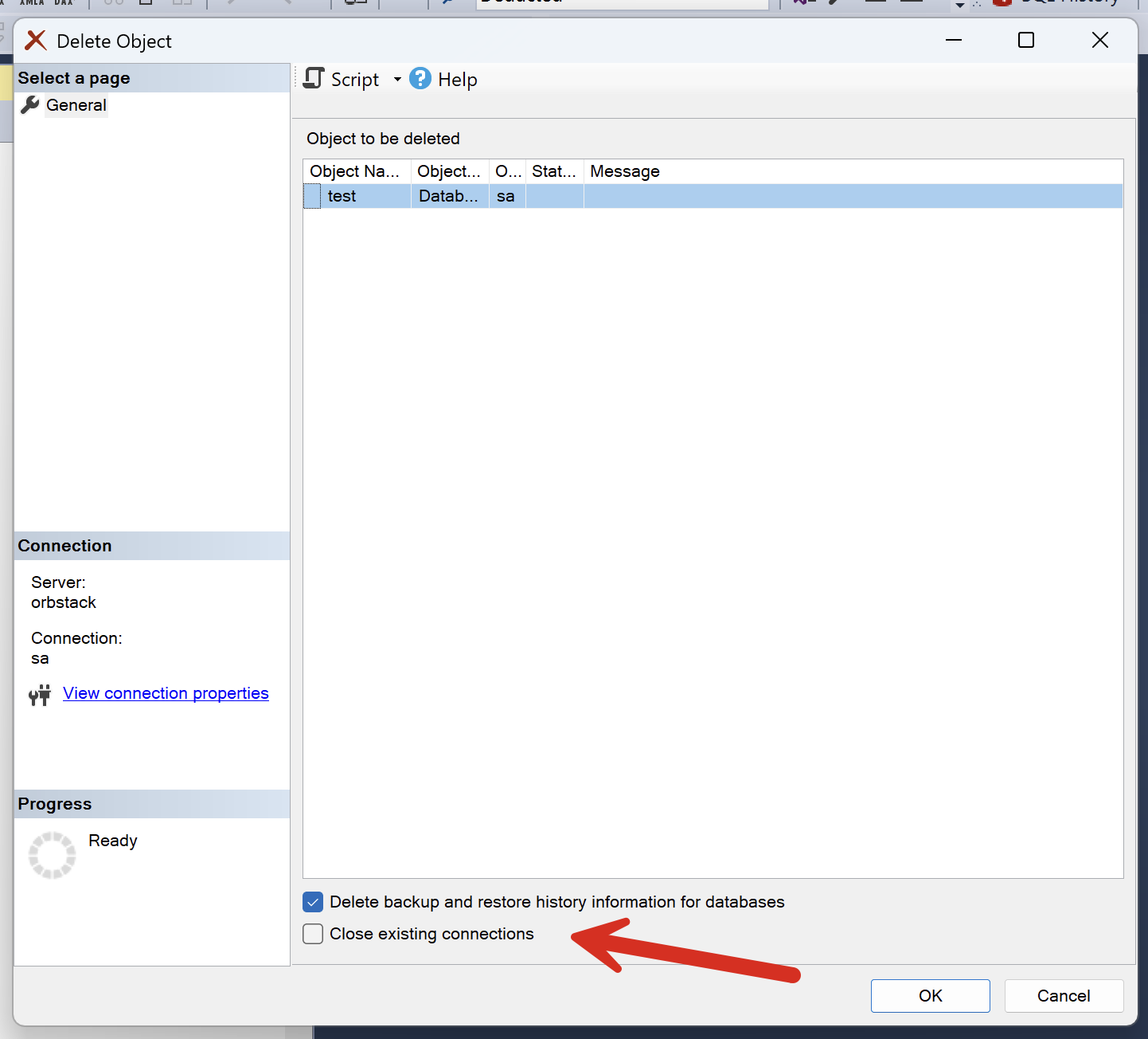 SQLServerDrop