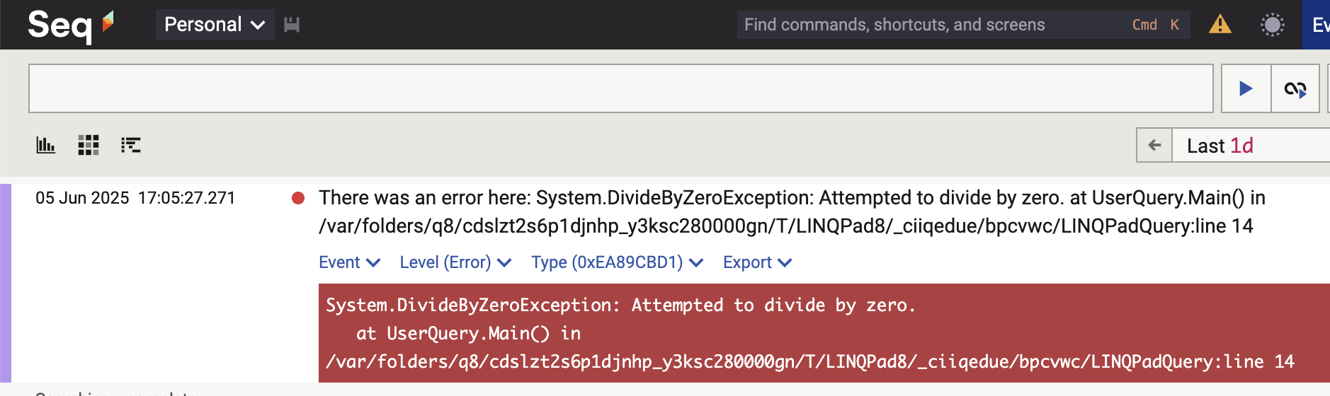 SeqError