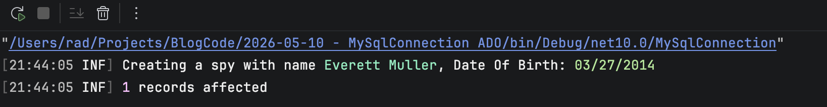 insertMySQL