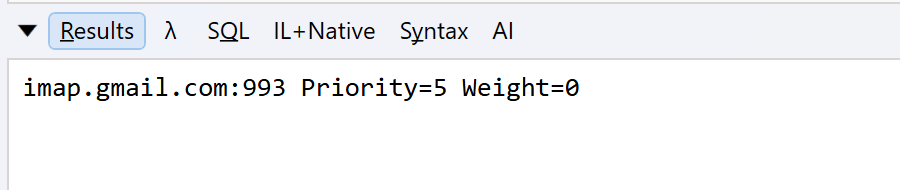 dnsSrvResult