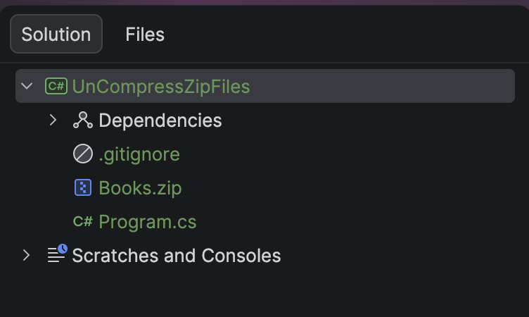 uncompressZipFilesProject