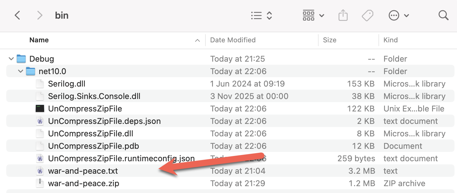 uncompressedFileDirectory