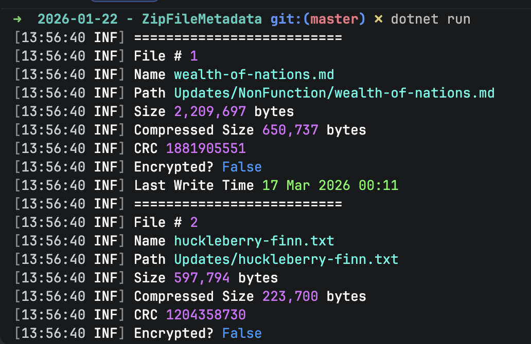 zipFileMetadataOutput